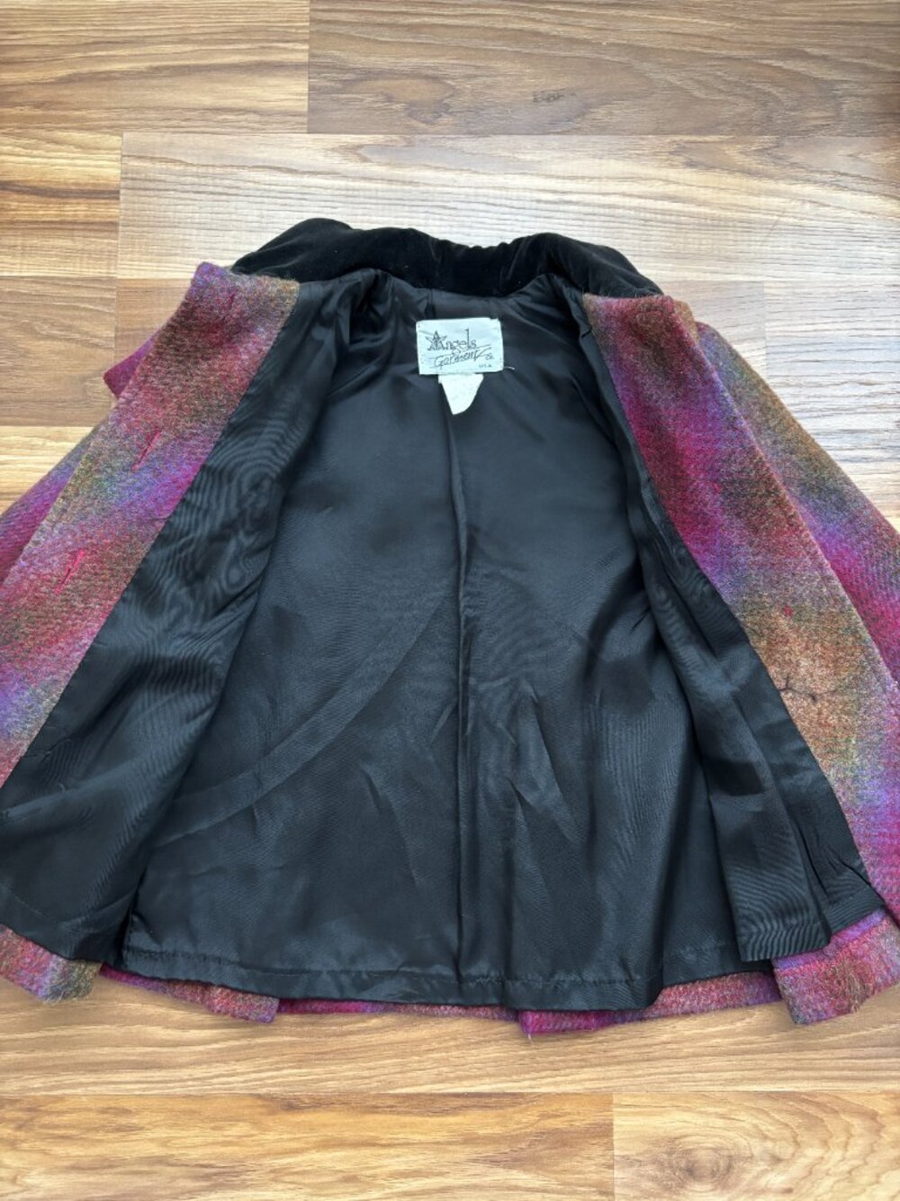 Vintage Girls 2T 100% Wool Plaid Angels Garment Co. Jacket - Picture 13 of 15